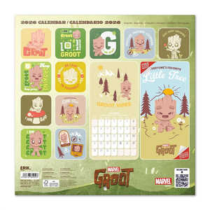 โต๊ะติดผนัง2026มาร์เวล I AM Groot พิมพ์ปฏิทินดีไซน์โปสเตอร์สำหรับจัดแสดง - Product Image 2