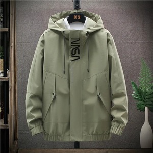 New Winter Men's Genuine Leather Canvas Hooded Casual Jacket Regular Fashion Outwear - Product Image 5
