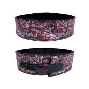 2024 ceinture de levier en peau de vache robuste pour l'haltérophilie Fitness avec Logo personnalisé ceinture de levier Anime en cuir véritable - Product Image 3