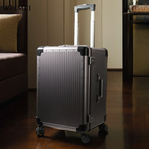 Weimei dung lượng lớn Hợp kim nhôm lưu trữ đồ trang sức hành lý kéo hộp thanh chứa 9 lớp khay trang sức - Product Image 3