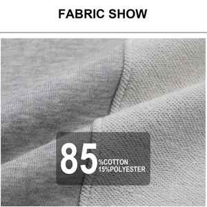 T-shirt col rond lourd 280 grammes T-shirt à manches longues en patchwork pour hommes T-shirt côtelé en éponge vierge personnalisé - Product Image 2