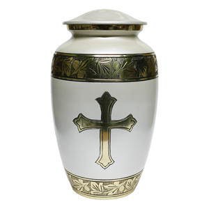 Urna Funeraria Blanca para Adultos, Hecha a Mano, 10 Pulgadas, Estilo Europeo Americano, Diseño Personalizable, Duradera, Ecológica, 220 Pulgadas Cúbicas - Product Image 5