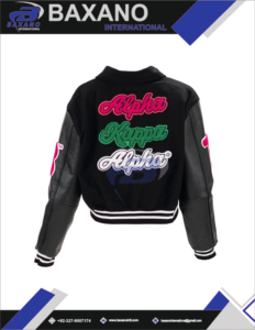 อัลฟ่า |   คาปา |   เสื้อแจ็คเก็ตอัลฟ่า โซโรริตี้ สีดำ-เทา ปักโลโก้ ระบายอากาศ กันลม แบบสั่งทำพิเศษ เสื้อผ้าสำหรับชมรม AKA - Product Image 6