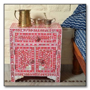 Cajón de marca para dormitorio con consola con incrustaciones florales veganas/exportación de tablero lateral por AALIYAN IMPEX - Product Image 4