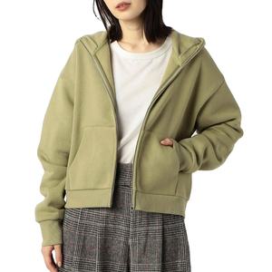 Sweat-shirt décontracté tendance pour femme, personnalisé avec fermeture éclair, couleur unie, coupe ample, respirant et à la mode - Product Image 1