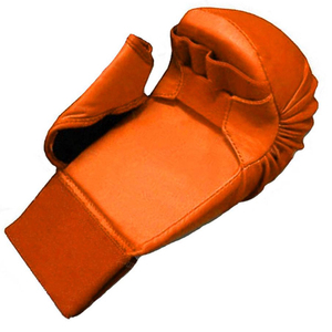 In One Solid Color Good Selling Make Your Own Highest Product PU Leather OEM Service <b>Karate</b> Boxing <b>Gloves</b> BY AMAZING INDUSTRIES - Product Image 2