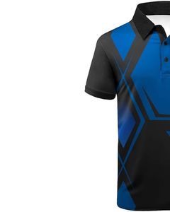Camiseta Polo Personalizada para Hombre, Azul Rey y Negro, Manga Corta, Poliéster y Algodón, Estilo Casual, Deportivo, para Golf, OEM - Product Image 2