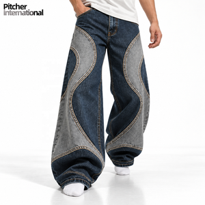 Jeans fuselés sur mesure pour hommes, vente en gros de jeans fuselés pour hommes, jeans fuselés en denim extensible, faible MOQ, marque de vêtements pour hommes - Product Image 2