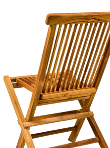 Chaise pliante Luxie en bois massif, écologique, durable, design traditionnel, pieds pliables, dossier en bois creux, mobilier pour la maison - Product Image 2