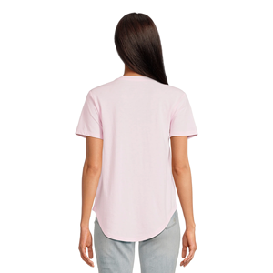 OEM özel Logo tasarım % 100% pamuk kadın T-shirt şampanya rengi o-boyun kısa kollu boy rahat artı boyutu nefes - Product Image 6