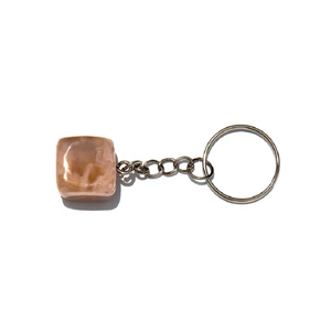 Llavero de cristal de alta calidad, cuarzo de ágata Sakura, cubo de piedra natural, regalos para mujeres, mayorista de llaveros - Product Image 2