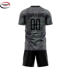 Diseño personalizado 100% poliéster uniforme de fútbol de alta calidad equipos deportivos para adultos conjunto unisex con logotipo personalizado servicio OEM - Product Image 6