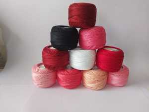 ชุดลูกถักผ้าฝ้ายปักลายมุกเงาสองชั้นแบบพรีเมี่ยมชุดถัก10ชิ้นขนาด8สำหรับงานตัดเย็บงานฝีมือถัก - Product Image 2