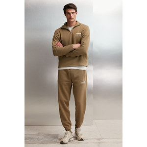 GRIMELANGE Halden <b>Men's</b> Fleece Lined High Neck <b>Half</b> <b>Zipped</b> Print Detail Regular <b>Sweatshirt</b> - Product Image 4