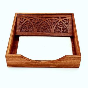 Nouvel arrivage de porte-mouchoirs décoratifs en bois pour la chambre à coucher ajoutant un charme naturel et de la chaleur à la décoration intérieure contemporaine - Product Image 6