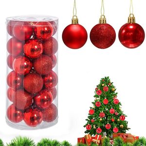 30 sfere di natale in plastica infrangibile con Glitter blu da 6cm decorazioni per alberi eleganti ornamenti per palline di natale - Product Image 6