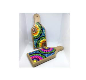 Esmalte impreso y tabla de cortar de madera Impresión hecha a mano verano comedor tabla de cortar de 2 piezas para la venta - Product Image 4