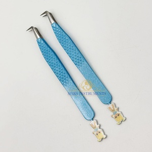 Bratz Girl Pinzas para extensiones de pestañas de acero inoxidable de color morado CNC de 90 grados Sostenibles y duraderas - Product Image 4