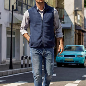 Chaleco de lana transpirable para hombre con opciones de Etiqueta de bordado de impresión de logotipo personalizado para uso de equipo al aire libre o uniforme - Product Image 2