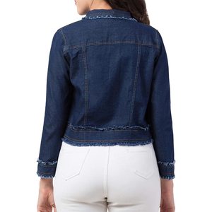 Chaqueta Vaquera Informal de Color Sólido para Mujer, Precio al por Mayor, Nueva Chaqueta Vaquera de Moda para Mujer de Invierno - Product Image 2
