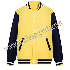 Vente en gros Vestes manches en cuir brodées Veste Letterman Varisty en laine Vestes d'hiver pour hommes pas cher - Product Image 2
