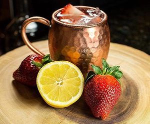 Hand Hammered Eco-Friendly <b>Large</b> Capacity Glossy Polish Copper <b>Mug</b> with Authentic Texture From M/S SHAAD HANDICRAFTS - Product Image 2