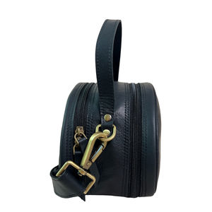 Mini bolso de mano de cuero genuino para mujer, bandolera, Correa desmontable, cierre de cremallera, Asa superior, diseño minimalista de moda para - Product Image 2