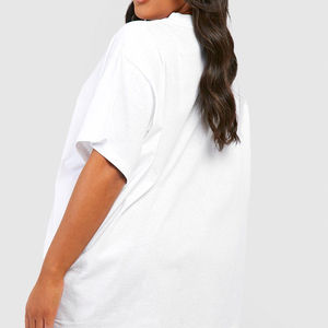 Camiseta de Cuello Redondo para Mujer, Talla Grande, Holgada, de Poliéster/Algodón Ecológico, de Secado Rápido y Transpirable, Personalizable al por Mayor - Product Image 2