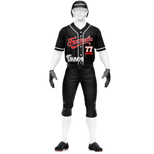 Ensemble d'uniformes de baseball personnalisés, maillot et pantalon de baseball d'équipe, polyester respirant, vente en gros - Product Image 1