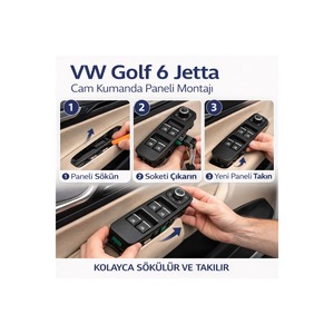 Panel de Control Principal de 4 Botones para Puerta del Conductor de VW Golf 6 Jetta, Nuevo, Botón de Apertura de Ventana 5K4959857A, Garantía de 2 Años - Product Image 2