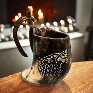 Taza de Cuerno Ecológica Inspirada en Animales, Duradera, Artesanía de Larga Duración, Experiencia Única de Beber Pulida, Personalizable - Product Image 4