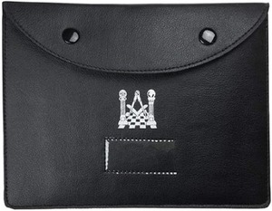 Étui de rangement pour bijoux de poche maçonniques en cuir avec doublure douce pour bijoux, épingles et badges de la loge maçonnique - Product Image 2