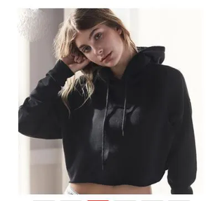 High Quality Cropped Hoodie Men's Women's 100% Round <b>Neck</b> Cropped Knitted Hoodies for Autumn Winter Wholesale - Product Image 4