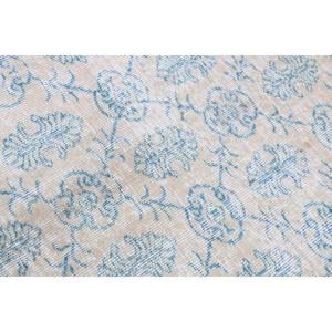 Alfombra Turca de 2.7x6.8 pies, Alfombra Vintage, Alfombra Marroquí Azul y Blanca - Product Image 5