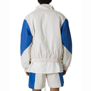 2025 conjunto cortavientos logotipo personalizado Zip up Retro hombres Color Block Nylon impreso Logo chaqueta cortavientos a prueba de viento para hombres - Product Image 4