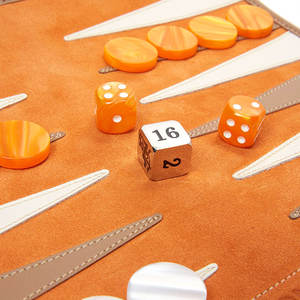 Custom Luxury Quality PU Leather Roll-up <b>Backgammon</b> <b>Set</b> with Two Dice Cup Portable <b>Travel</b> Engraved <b>Backgammon</b> Board - Product Image 5