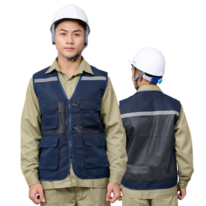 Gilet de sécurité réfléchissant haute visibilité hommes 4 poches Polyester vêtements de travail uniforme expédition rapide prix bas ConstructionWorkGear - Product Image 1
