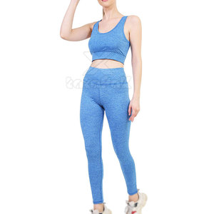 ชุดโยคะผู้หญิงเอวยางยืดคุณภาพพรีเมียม สีสันปรับแต่งได้ โลโก้ด้านหน้า ระบายอากาศได้ดี น้ำหนักเบา เป็นมิตรกับสิ่งแวดล้อม ชุด 2 ชิ้น - Product Image 5