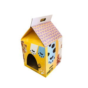 Rascador de gato de cartón personalizado reciclable respetuoso con el medio ambiente de alta calidad, refugio de entretenimiento para mascotas, paquete en caja - Product Image 1