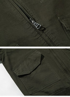 Blouson bombardier fin à logo personnalisé pour hommes, manches longues et col montant, style baseball à la mode avec méthode de tissage non tissé