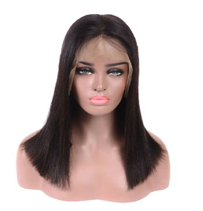 Venta al por mayor Original Virgen Pelucas de Cabello Humano Encaje Frontal Glueless Rubio Marrón Color Natural Estilo Recto con Encaje Transparente - Product Image 5