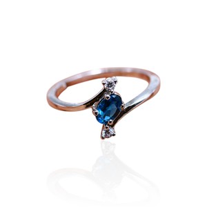 Handmade sterling bạc mặt London đá Solitaire Vòng ngón chân tốt Thiết kế vòng - Product Image 5