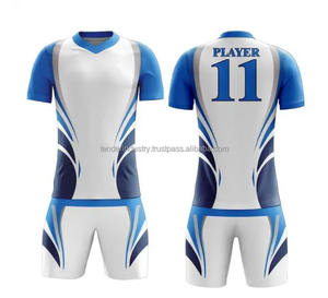 Ropa deportiva de entrenamiento, cuello redondo, manga corta, Conjunto de camiseta y pantalones cortos de fútbol, MOQ bajo, uniformes de fútbol hechos a medida - Product Image 6