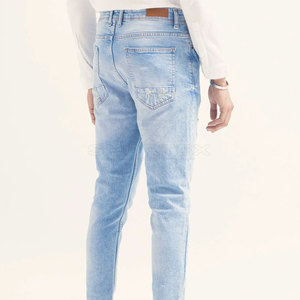 Wholesale Custom Made Men's Jeans Pants Lightweight Straight Pattern Casual Design Low MOQ <b>for</b> Online <b>Sale</b> - Product Image 3