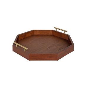 Plateau en bois classique pour bureau à domicile Accent rustique naturel pour servir des collations boissons ou un décor de table - Product Image 6