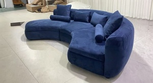 DREAMLIKE Canapé sectionnel italien moderne et minimaliste en tissu pour hôtel appartement de luxe avec de grands petits espaces Design à rangée droite - Product Image 3