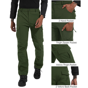 Usine directe pantalons softshell pour hommes en gros logo personnalisé imperméable coupe-vent randonnée en plein air trekking camping vêtements d'escalade - Product Image 2