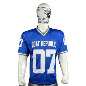 Vêtements de sport OEM pour adultes, 100% polyester, imprimé, unisexe, manches courtes, jersey en mesh, logo personnalisé, design du nom de l'équipe, séchage rapide, toutes saisons - Product Image 2