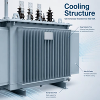 Transformateur de distribution immergé dans l'huile à trois bobines toroïdales de haute précision et à faibles émissions, 375 kVA, 12 kV, certifié IEC, série S13, ZISHENG