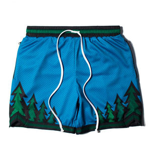 Short d'entraînement sportif pour homme Short de gymnastique en polyester avec poches en maille Short de course de basket-ball en jersey - Product Image 5